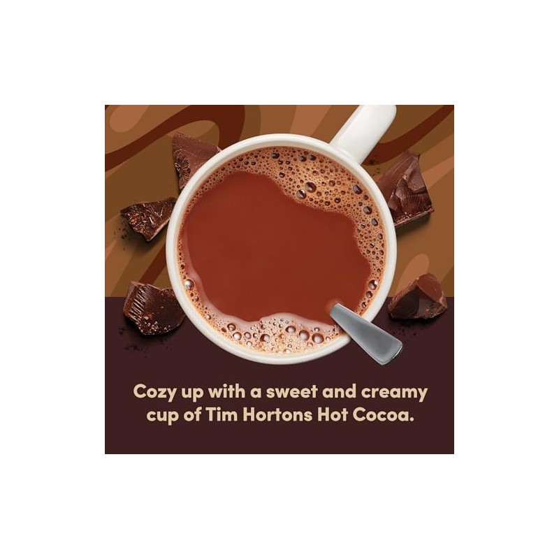 Tim Hortons Hot Cocoa Mix Packets, Smooth & Creamy, 40