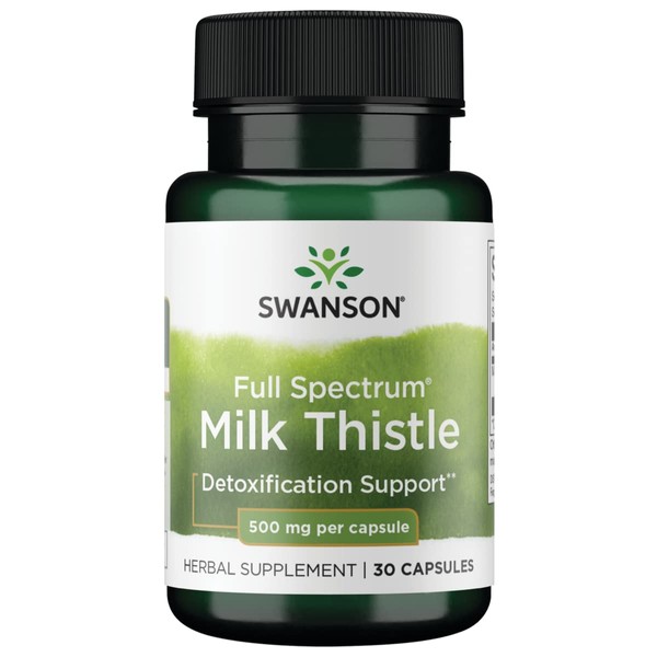 Swanson Full Spectrum Milk Thistle 500 Milligrams 30 Capsules