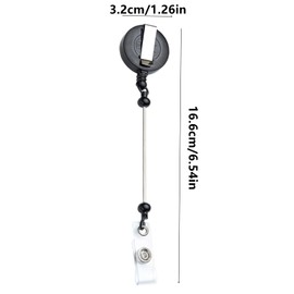 Badge Holder with Belt Clip, 2 Pcs Retractable ID Badge Holder Retractable Badge Holder Reel for Nurse Doctor Volunteer Teacher, Key Chain for Entry Cards