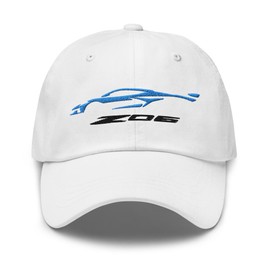 2023 Sports Car Z06 C8 Corvette Rapid Blue Silhouette Emroidered Dad hat