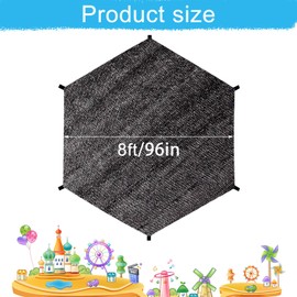 Puasok Trampoline Sun Protection Cover 8 ft/244 cm, UV-Resistant Trampoline Cover Net, Breathable Trampoline Canopy for 6 Poles, Trampoline Accessories for Garden and Outdoor Use
