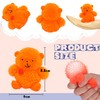 HOVUK 1x Orange LED Light Up Teddy Bear, 9cm Shake