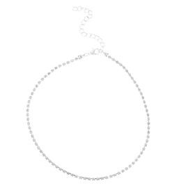 COLLBATH Necklace Cross Pendant Stainless Rhinestone Necklace Women Fashion Minimalist Single Layer Tx106 Silver