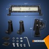 Nilight LED Light Bar 13.5 Inch Triple Row Spot Flood