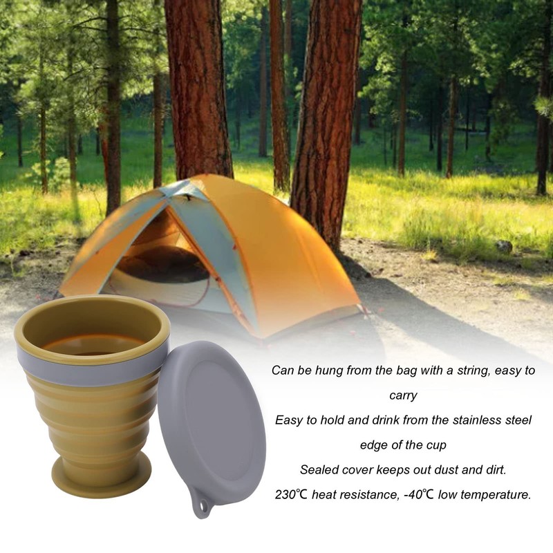 BTIHCEUOT Vasos Plegables, Vaso retráctil de Silicona de Viaje Ultrafino
