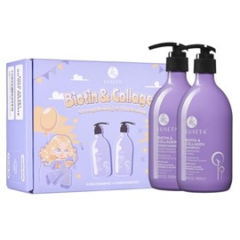Luseta Biotin & Collagen Shampoo Conditioner Set,Thicking Shampoo for Hair Loss & Fast Hair Growth, Sulfate & Paraben Free, Keratin & Color Safe, 2Ã—1