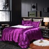 Hotel Purple Duvet Cover Single/Single Silk Like Satin Bedding Set