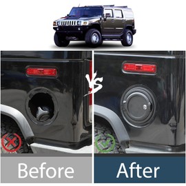 Locking Gas Tank Cap Cover Compatible with Hummer H2 2003-2009，Locking Gas Cap Cover, Fuel Tank Door with Lock，aluminum alloy Car Fuel Tank Gas Filler Cap Cover Accessories (Style A)