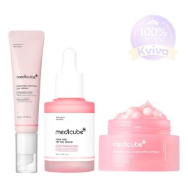 Medicube Set Antiedad Iluminador Pdrn Péptido Rosa 3 Piezas