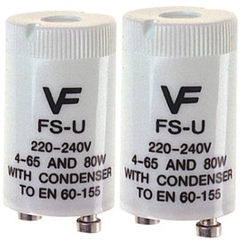 dandmelectrics 2 Pack FSU Flourescent Starter Unit for Lamps Between 4-65 W Watt 240V Also Aquarium Lighting lamp Tube