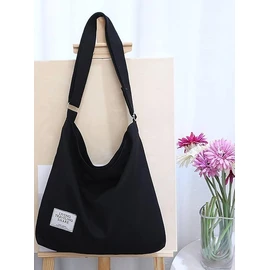 Canvas Tote Bag For Women Retro Large Size Canvas Shoulder Bag Hobo Crossbody Handbag Casual Tote For Shopping And Travel