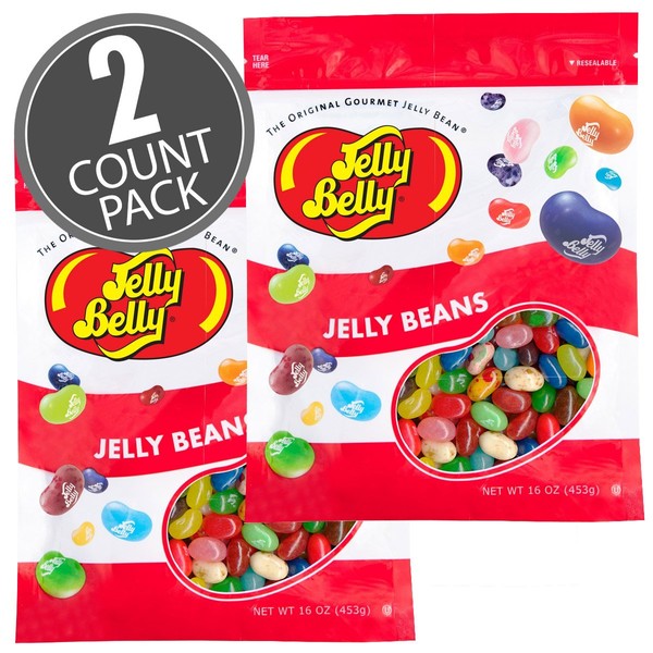 Jelly Belly Kids Mix Jelly Beans - 2 Pounds in Resealable Bags (2 x 16 Ounces) - Genuine, Official, Straight from the Source