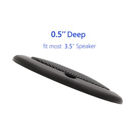 Unifizz 2PCS 3.5" Black Speaker Grill Cover Car Home Speaker Subwoofer Guard Protector, ABS Plastic Frame with Metal Mesh