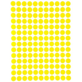 Color Coding Labels 3/8" Round 10 Mm - Dot Stickers - 0.375 Inch Rounds Yellow Sticker - 2100 Pack by Royal Green