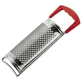 Metallurgica Motta Stainless Steel Grater With Red Plastic Handle cm. 16