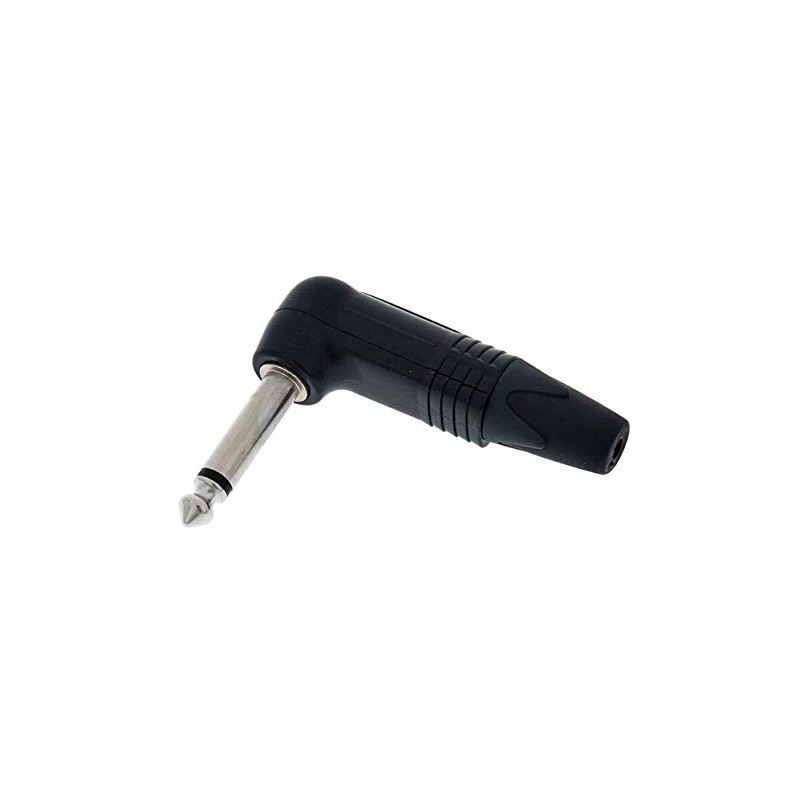Neutrik 6.3mm angled Jack Mono Plug -Black