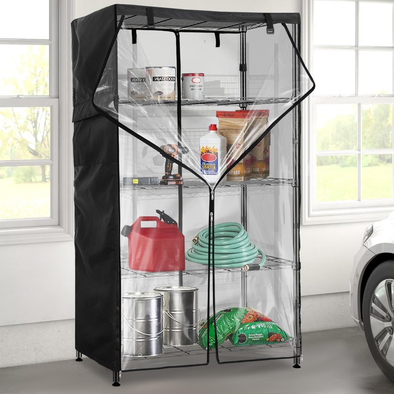 Exokugo Wire Shelf Cover,600D Heavy Duty 100% Waterproof Shelf Covers
