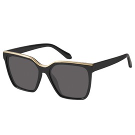 mosanana Square Polarized Oversized Sunglasses for Women Men Trendy Big Sunnies Vintage Cool Black Gold Shades 2025 UV400 MS52367