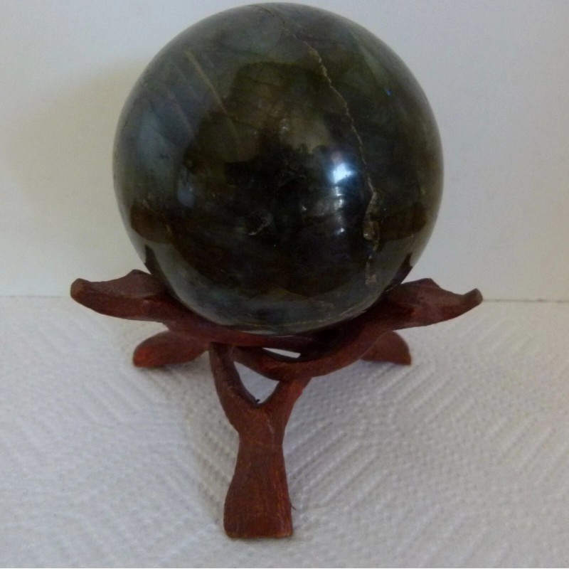 NEW 4" Wooden Cobra Tripod Stand Display Crystal/Sphere