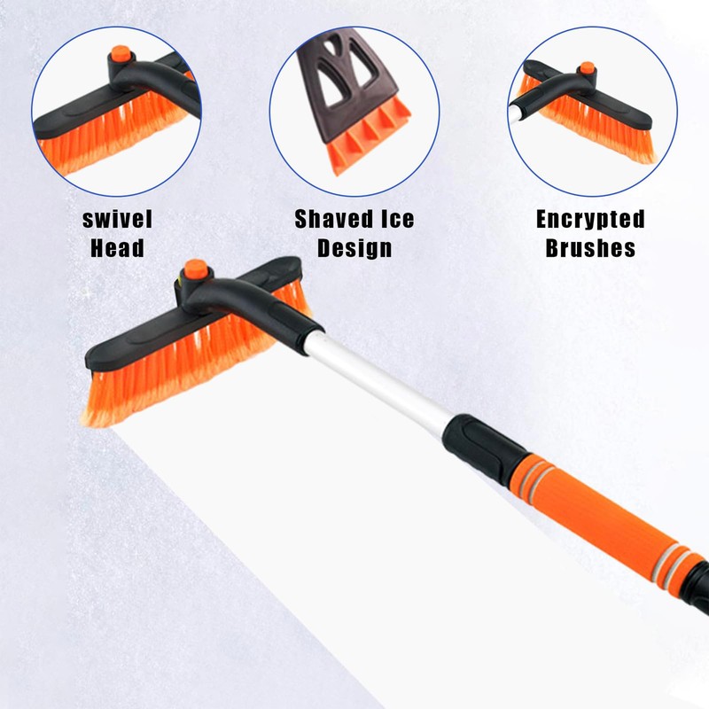 Desdira Car Ice Scraper, 2 in 1 Snow Brush with