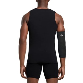 Tommie Copper Core Compression Arm Sleeve, Unisex Men Women, Breathable UPF 50 Full Sleeve for Muscle, Tendon & Joint Support - Black - Small