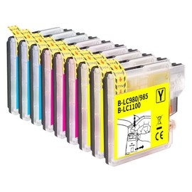 Jhaan LC-980 LC-1100 Compatible with Brother LC980 LC985 Compatible with Brother DCP-163C DCP-165C DCP-167C DCP-195C DCP-365CN DCP-373CW DCP-375CW DCP-383C DCP-385C MFC-250C MFC-290C MFC-5895CW