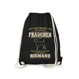 Fashionalarm Gym Bag – Jack Russell – Leg Dich Besser nie mit Meinem Frauchen an | Fun Backpack Funny Saying Gift Idea Dog Owner, black, Unit size, Unique