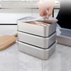CHFNJJ Stainless Steel Storage Containers Set of 3 Stainless Steel