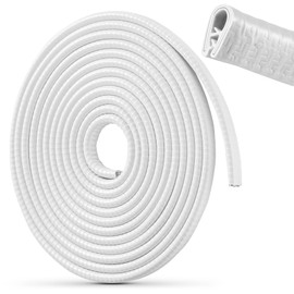 10M Car Door Protectors Edge Guards U Shape Car Edge Trim Rubber Seal Fit For Most Car Total (White)