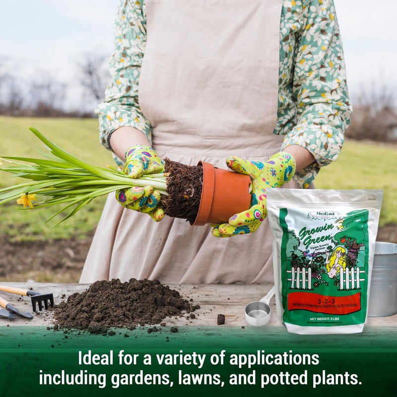 Medina Growin Green Organic Granular Fertilizer - 5 lb Bag