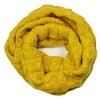 Knitted Chunky Infinity Loop Scarf Honeycomb Pattern Mustard Yellow