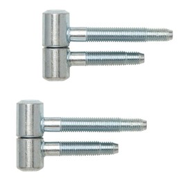 Gedotec Door Hinges Inner Door Frame Hinges Fl 2 Two-Piece | Drilling Tapes for Rebated Doors | Band Size Diameter 16 mm | Galvanised Steel | Load Capacity up to 100 kg | Pack of 2 - Door Hinge Room