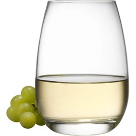 Luigi Bormioli Michelangelo 15.5 oz Stemless Glasses, 4 Count (Pack of 1), Clear
