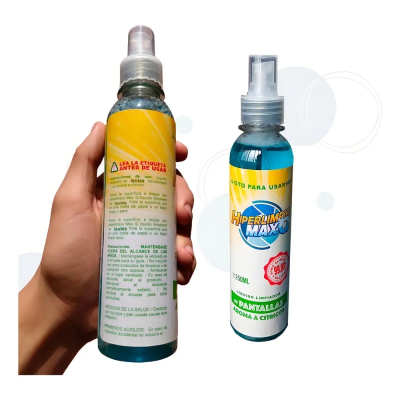 Limpiador De Pantallas Hiperlimpio Max Q 250ml