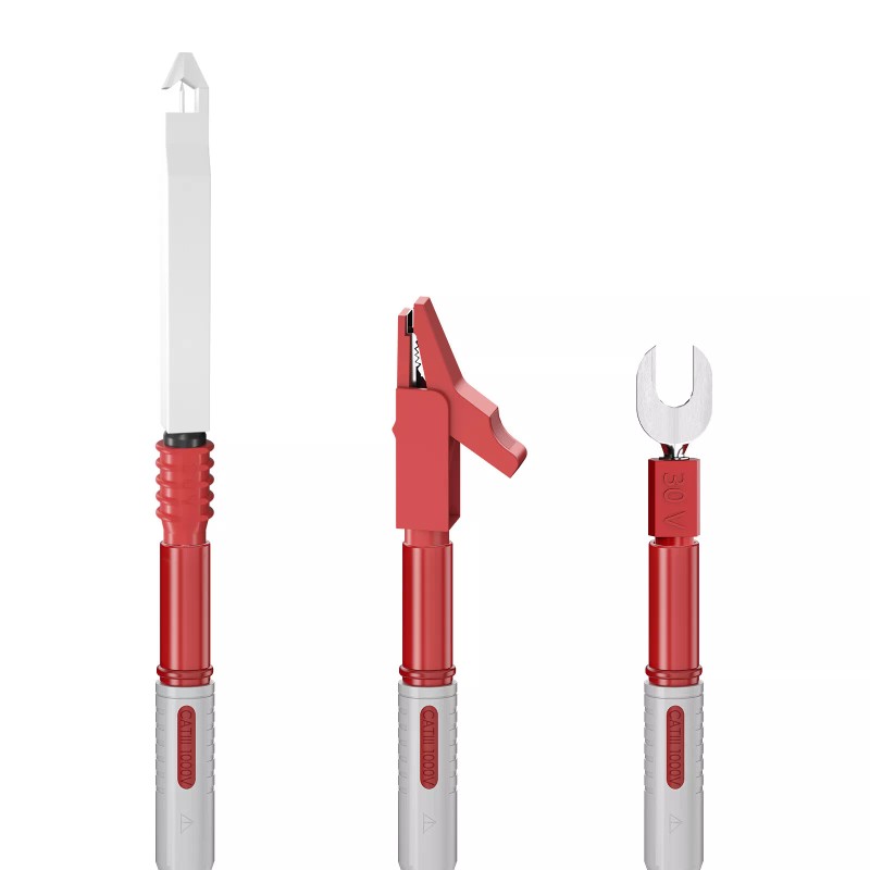 Peakelect Silicone Multimeter Test Leads Kit 25PCS with Replaceable Gold-Plated