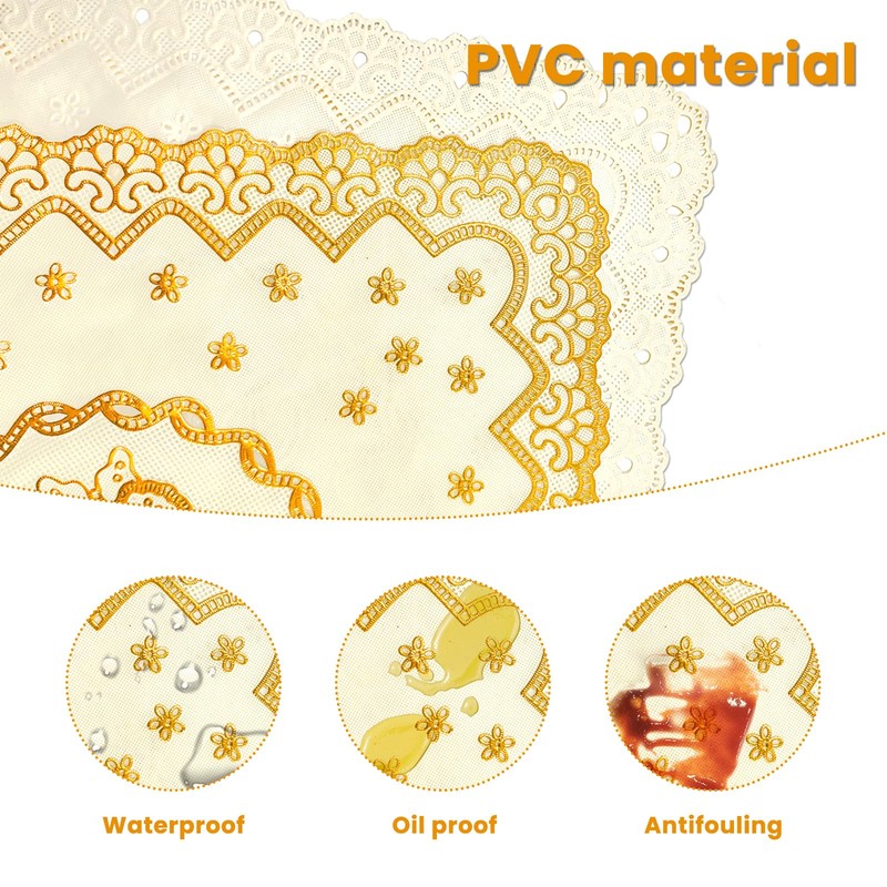 SNAIL GARDEN Placemats&Coaster Set of 12,Rectangular Table Mats Set,Washable Round