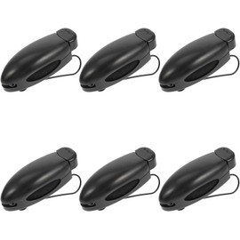 Soporte para Gafas de Sol para Coche S Tipo, Clip Práctico Negro 6 Piezas, Accesorios para Visera de Vehículo, Porta Anteojos Resistente Interior Automotor