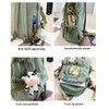 youcoscos Kawaii Backpack with Bear Plush Kawaii Pin Accessories Cute