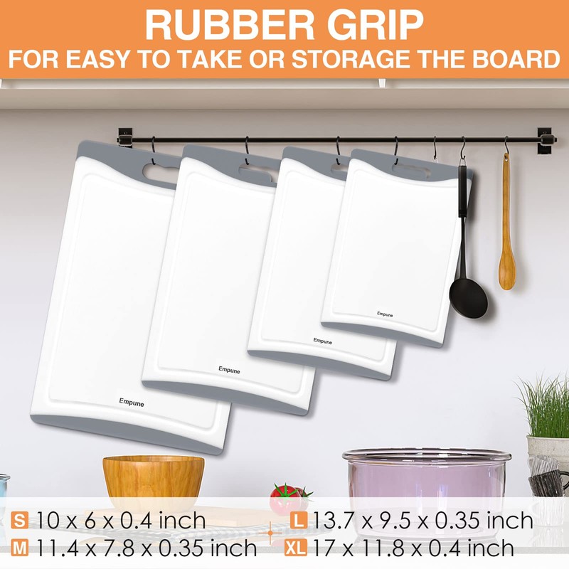 Extra Large Cutting Boards, Plastic Cutting Boards for Kitchen (Set