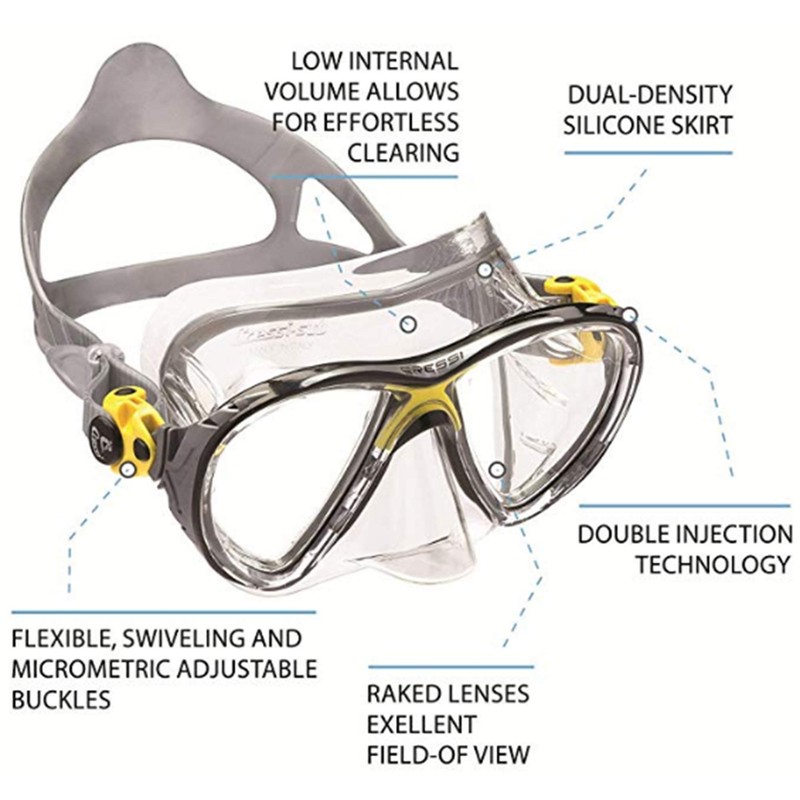 Cressi Big Eyes Evolution Crystal, white/blue