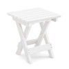 LUE BONA Small Folding Side Table, HDPS Outside End Table
