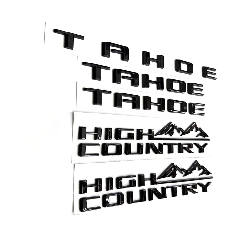 Set 5pack 3PCS for Tahoe Plus 2PCS High Country Emblems