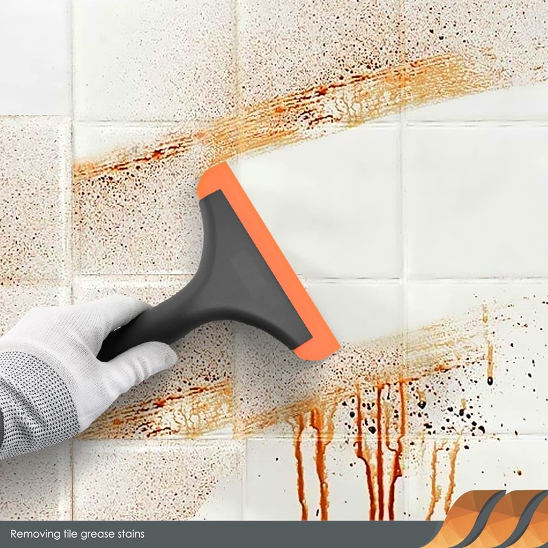 EHDIS 1PCS Window Squeegee with Handle, Flexible Rubber Squeegee, Shower