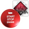ALWIP Ignition Switch Engine Start Push Button Aluminum Cover (Red)