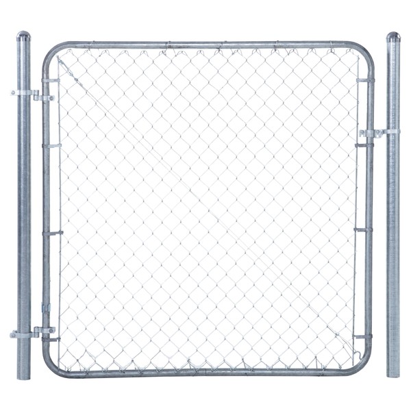 Fit-Right 4'H Adjustable Chain Link Gate Kit - Galvanized