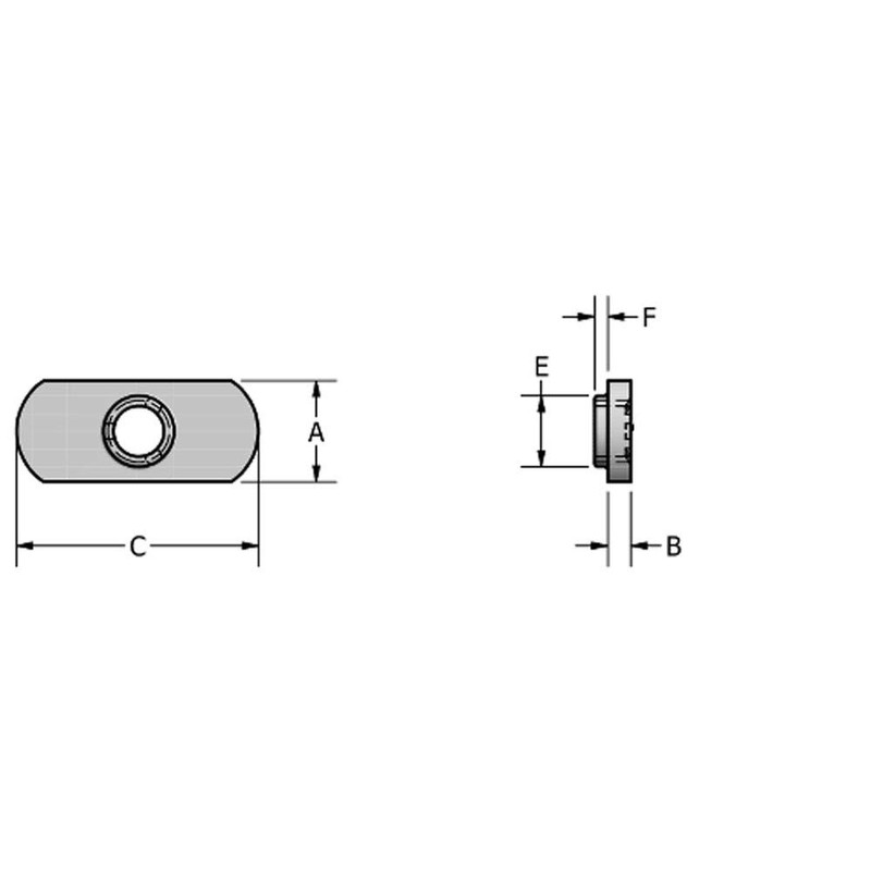 20 Pack 5/16-18 Spot Weld Nuts - Double Tab -
