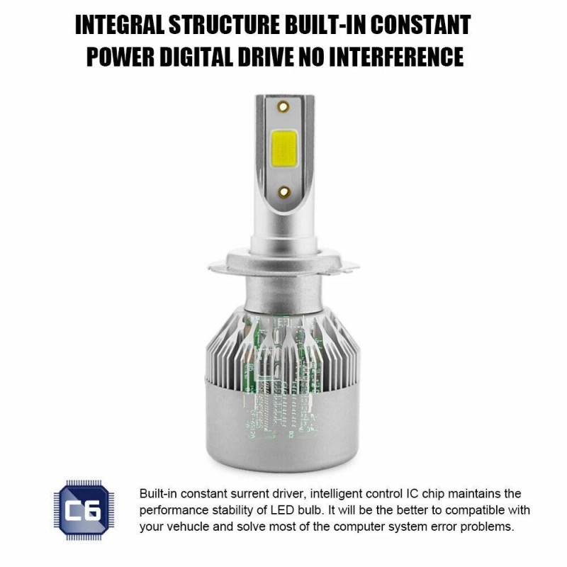 Unbranded For Jaguar XJR 1998-2008 Combo 4X H7 Front LED