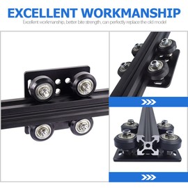 iplusmile Pack of 5 European Standard Gantry Panel Accessories for 3D Printer Wheel Plate for European Aluminium Profile Gantry Plate Pulley 3D Printer Pulley V Slot Plate