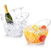 Ice Bucket 2 PCS, Thickened Clear PET Drink Cooler with