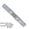 Cadoline Small Slim Sequin Ladies Silver Belt With Silver Trim